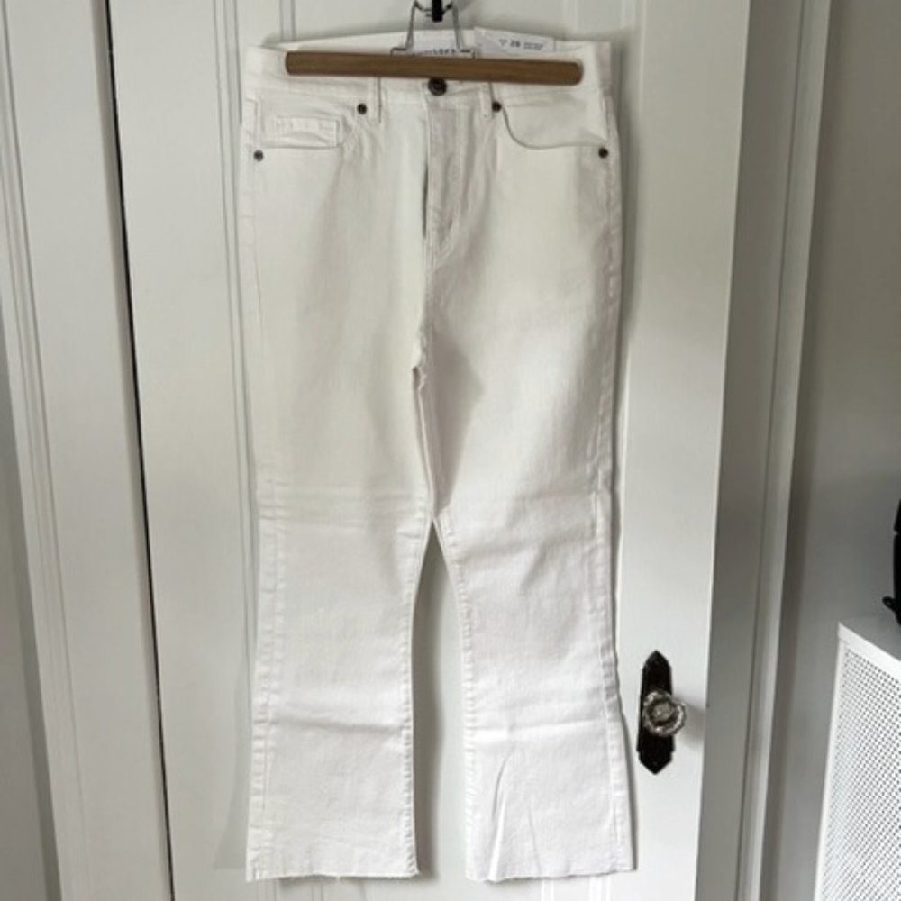 Loft high waist kick crop pants